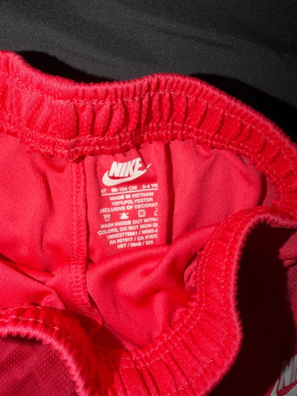 Nike Red Girls' Athletic Shorts - Picture 2 of 4